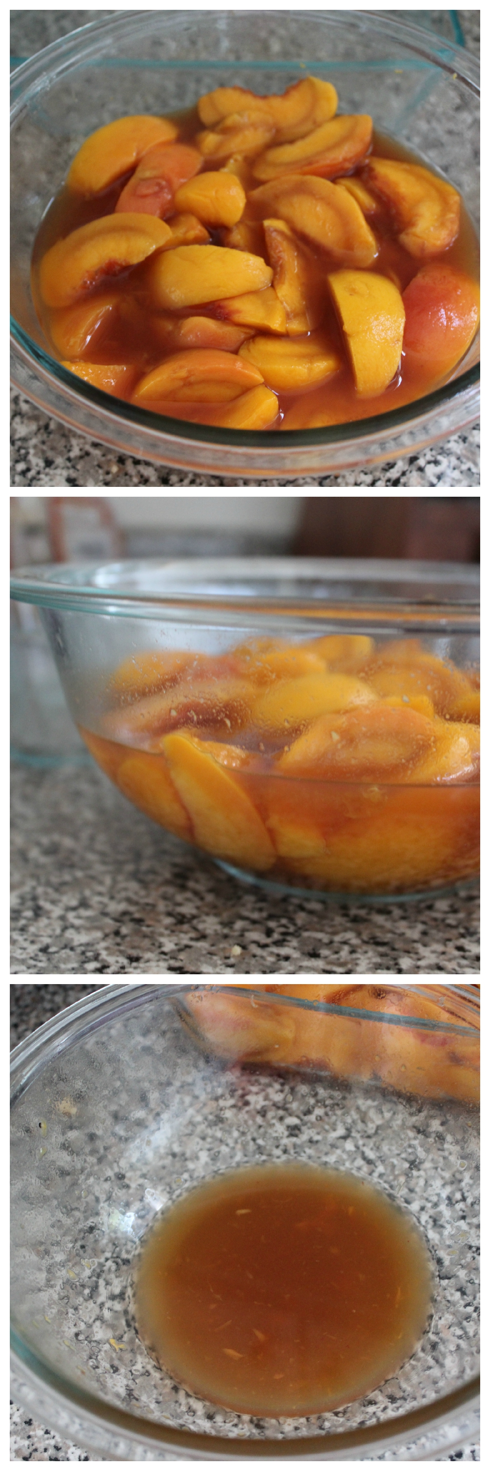 Bourbon infused peaches