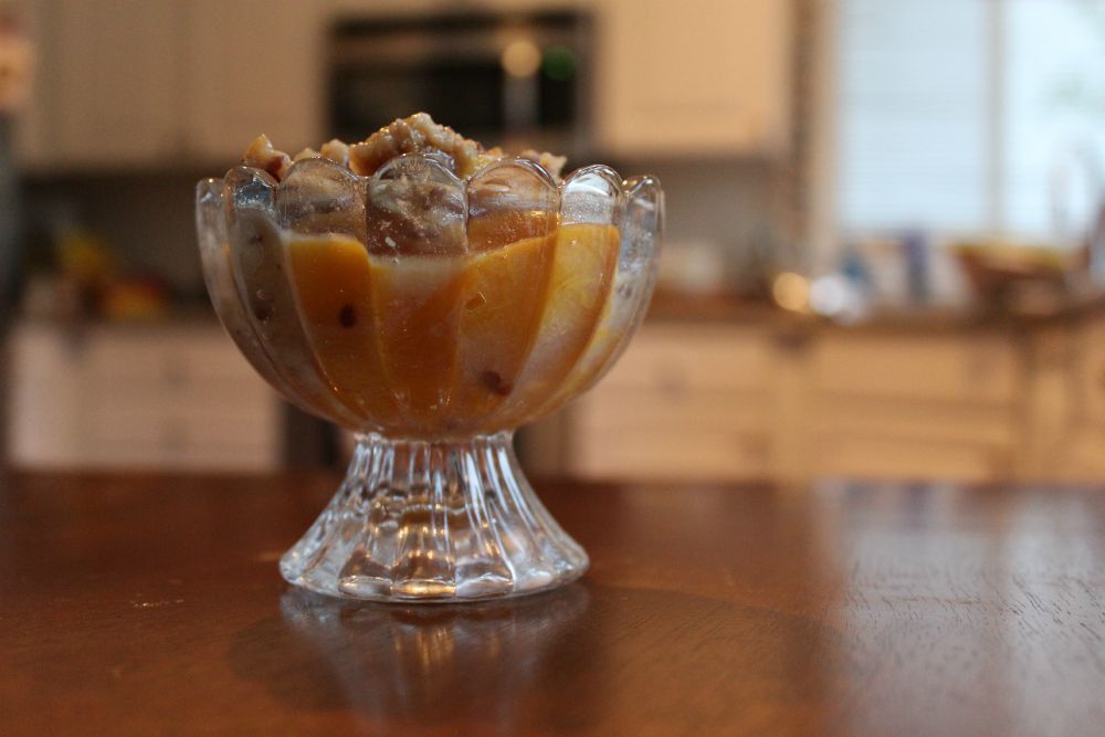 Drunken Peach Crisp Recipe from Rocky Mtn Bliss.