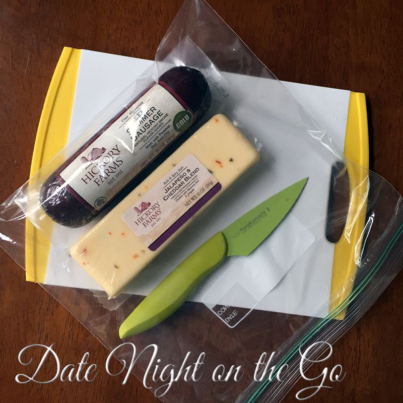 For an easy date night on the go, pack treats into a ziplock bag. 