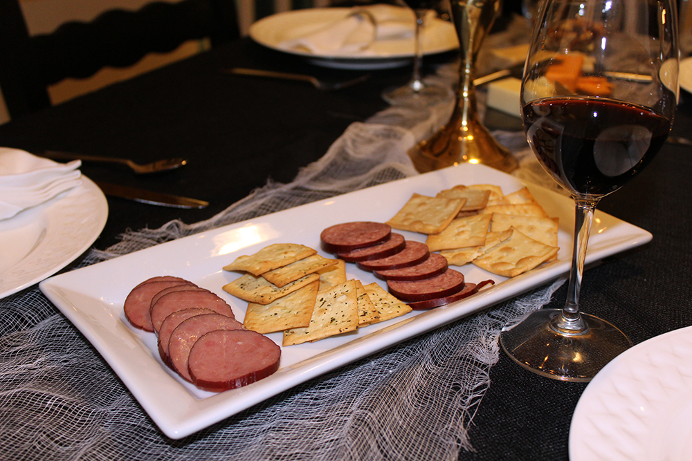 Summer sausage and crackers are perfect for any party. 