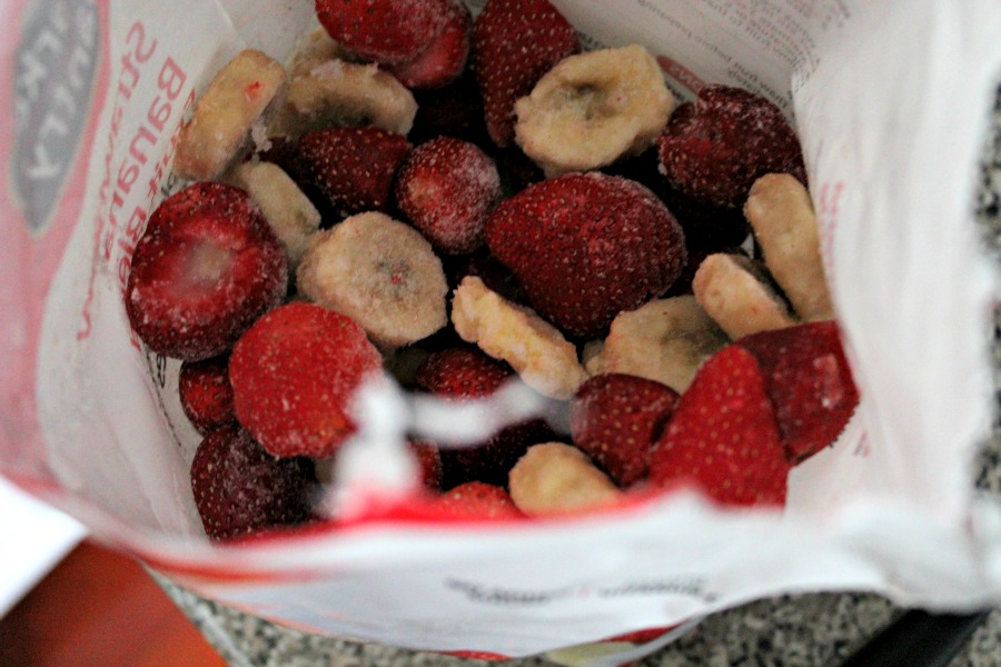 Adding Frozen Fruit to a Smoothie helps it stay cold longer. 