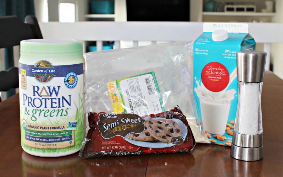 Ingredients for gluten-free raw cookie dough bites.