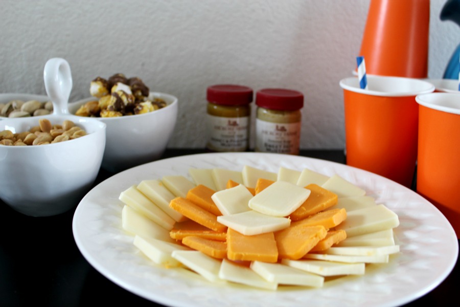 The perfect cheese platter for your Super Bowl Party.