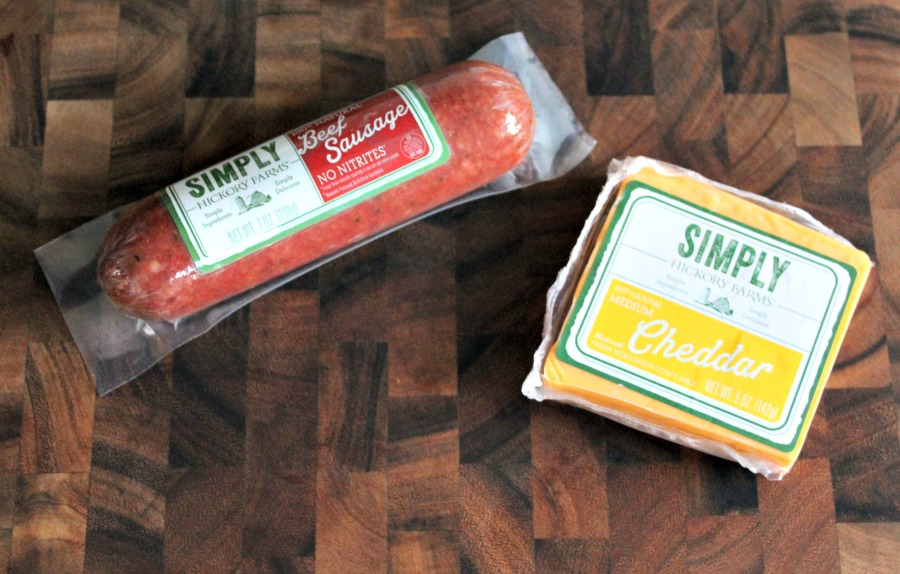 Beef Summer Sausage and Mild Cheddar Cheese from the new Simply Hickory Farms collection this classic dish will be a hit no matter your reason for gathering. Simply Hickory Farms is all of your Hickory Farms favorites, now available with all-natural ingredients, nitrate and preservative free, and without MSG. 