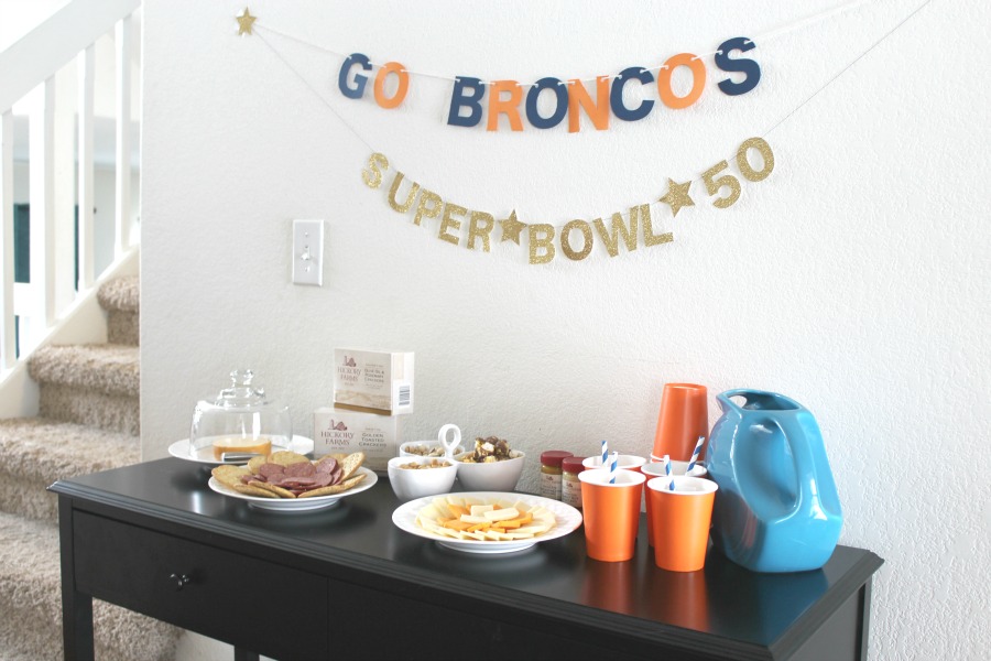 Use your teams colors to decorate for your Super Bowl Party