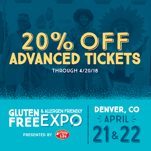 Buy tickets online for 20% off the Gluten Free Expo