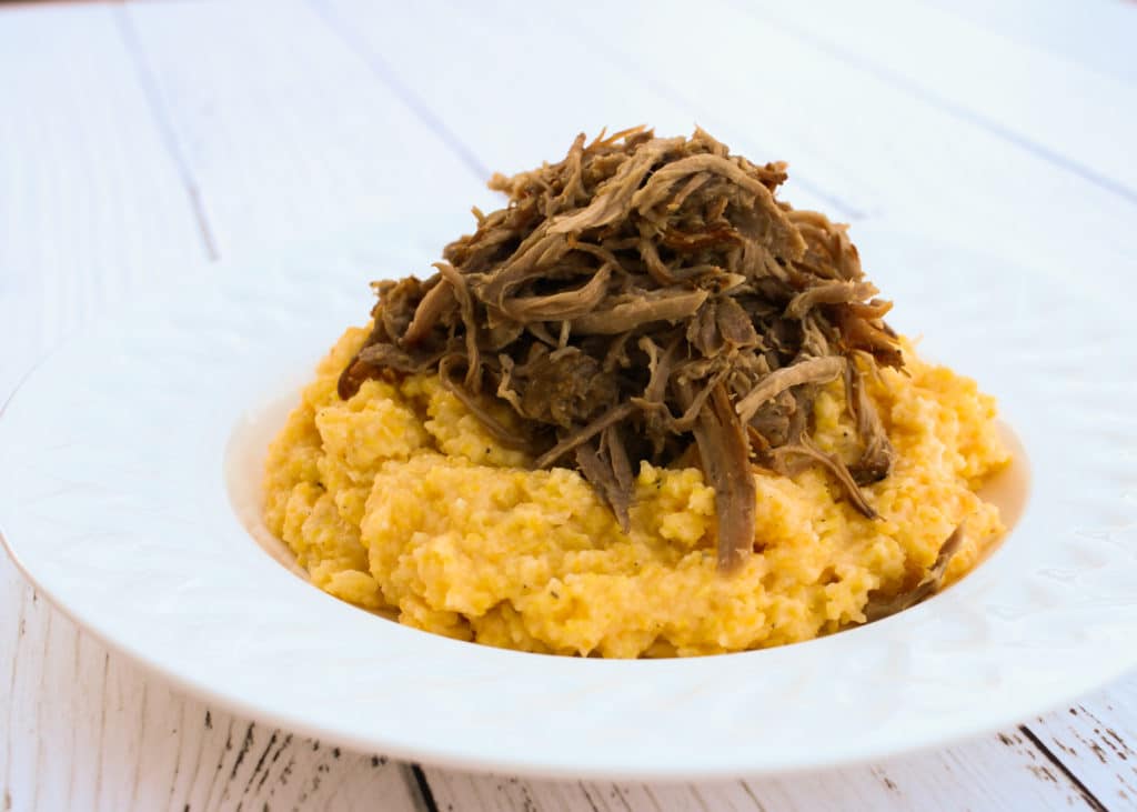 Cheesy Grits and Bourbon Pulled Pork Recipe